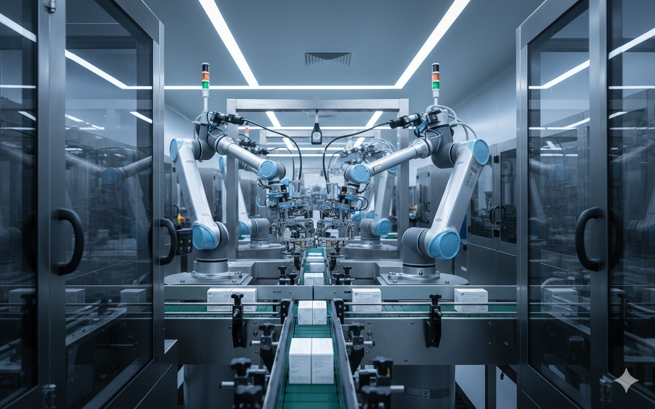 Ligne de production automatisée conforme aux normes BPF aux Laboratoires INPROD